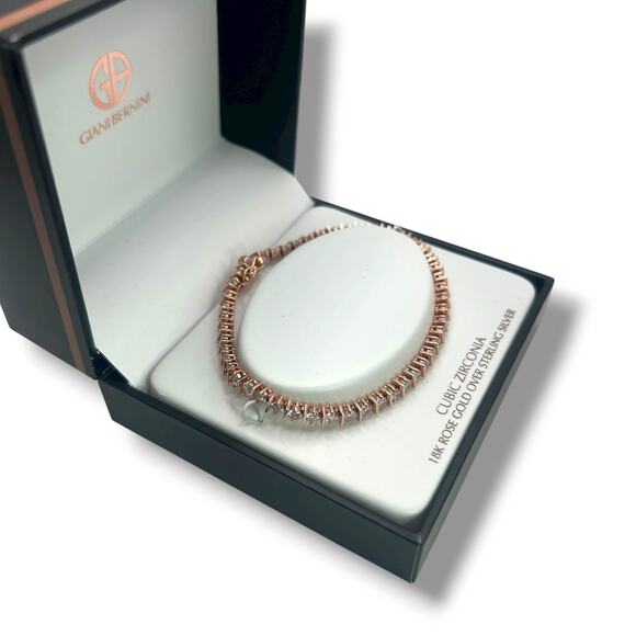 Giani Bernini Cubic Zirconia Tennis Bracelet 18k Rose Gold-Plate Sterling Silver - Picture 6 of 11